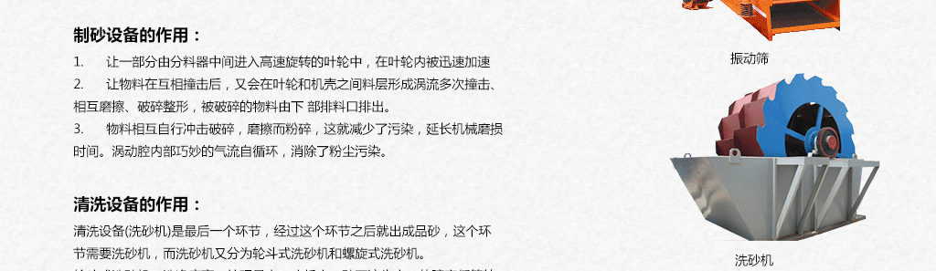 組成制砂線的制砂機（沖擊破碎機）